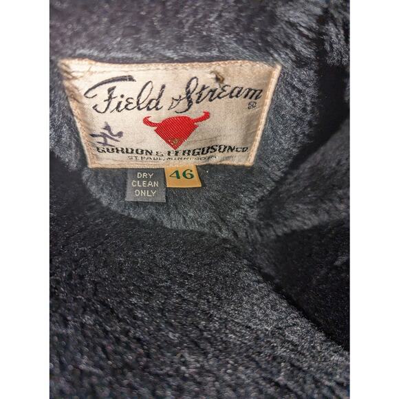 Vintage 60's Field & Stream Donegal Herringbone Tweed Wool  Faux Fur Collar 46 - Picture 4 of 9